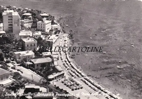 S. MARINELLA: Strand und Spaziergang zum Meer aus dem Flugzeug 1952