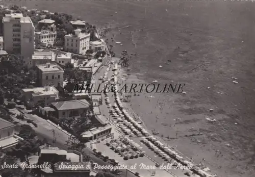 SANTA MARINELLA: Strand und Spaziergang zum Meer aus dem Flugzeug 1961