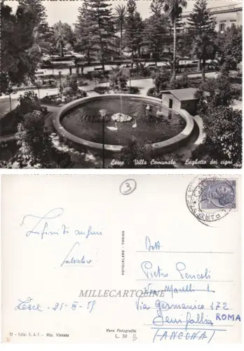 LECCE: Villa Comunale - Laghetto dei Cigni 1959
