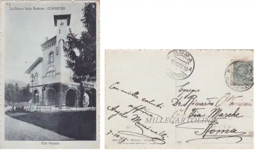 CORMONS: (La nova Italia redenta) - VIlla Perusini 1915