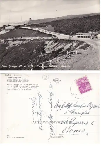 CIMA GRAPPA: Caserma Milano e Ossario 1962