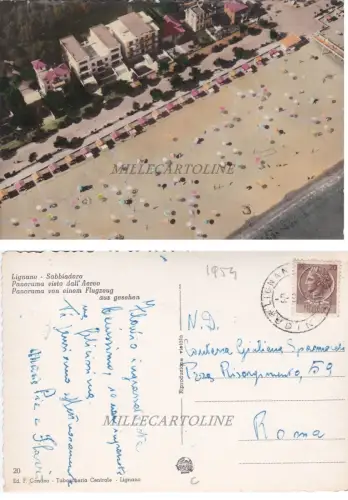 LIGNANO SABBIADORO: Panorama aus dem Flugzeug 1954