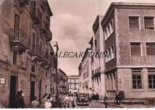 MATERA: Posta e Corso Umberto I 1951