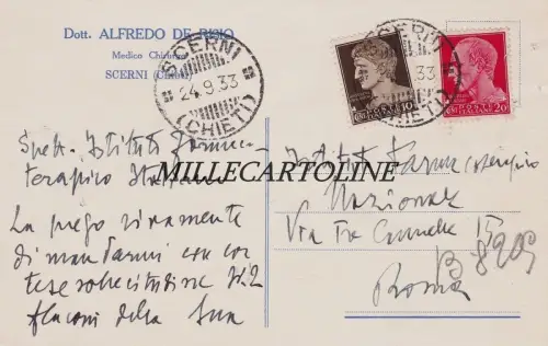 SCERNI: Kopf Dr. Alfredo De Risio 1933