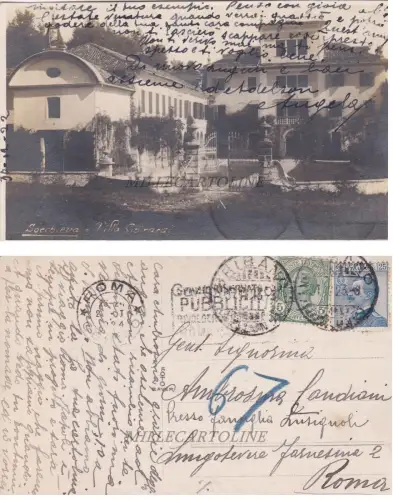 BELLUNO: Socchieva - Villa Garibaldi - Privatfoto mit Bromid 1923