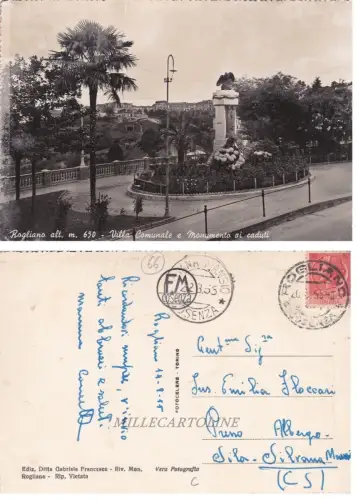 ROGLIANO: Stadtvilla und Gefallendenkmal 1955