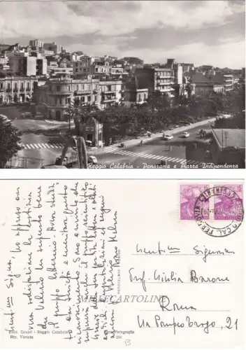 REGGIO CALABRIA: Panorama und Piazza Indipendenza 1962