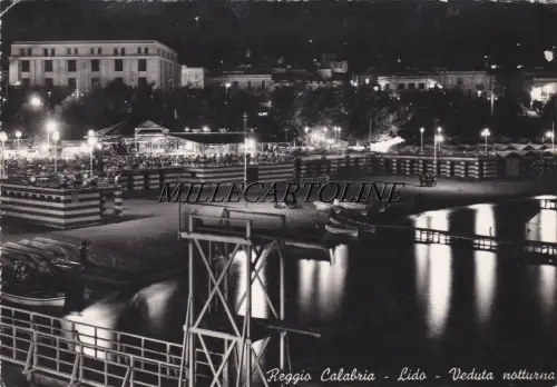 REGGIO CALABRIA: Lido - Nachtansicht 1956