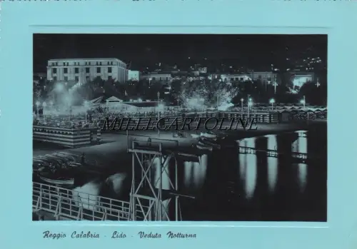REGGIO CALABRIA: Lido - Nachtansicht 1950