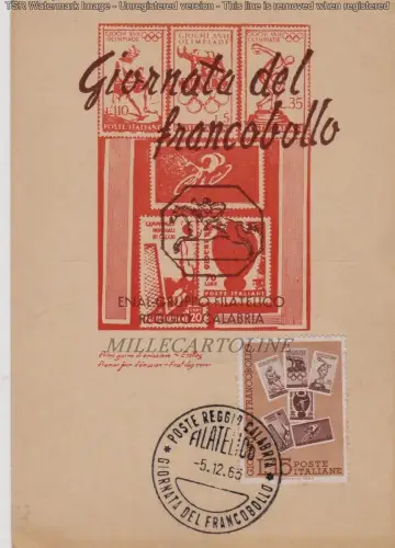 REGGIO CALABRIA: Tag der Briefmarke 1963 mit Annullierung