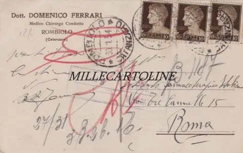 ROMBIOLO: Kopf - Dr. Domenico Ferrari - Arzt Chirurg geführt 1934