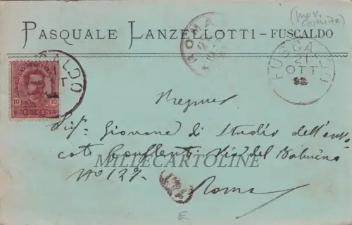 FUSCALDO: Kopfstück Pasquale Lanzellotti 1898