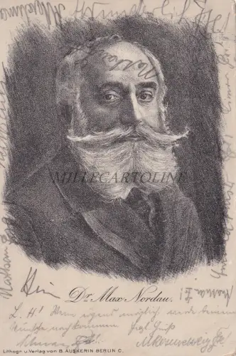 DR. MAX NORDAU - Berlin, Postkarte 1905