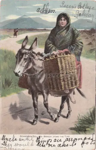 IRLAND - Limerick - Connemara Collren - Bringin' Home the Turf 1905