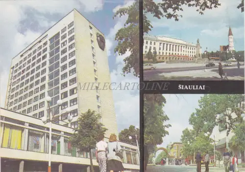 LITAUEN - Siauliai, Hotel, Pergales Square, Vilnius Street, Postkarte