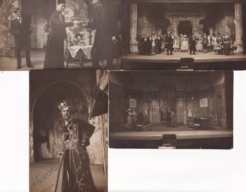 THEATER - 4 Fotokarten - Seine Exzellenz Beelzebu Alfredo Petroni Autogramm 1921