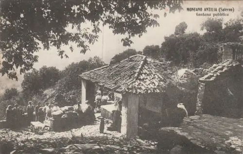 MONTANO ATTILA (Salerno) - Fontana Pubblica 1933 Postkarte in Italo Balbo
