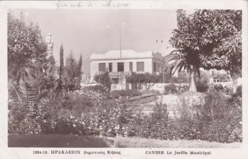 GRIECHENLAND - Kreta Kreta, Candie, Le Jardin Municipal, Fotopostkarte