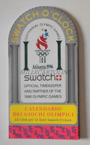 SWATCH - Kalender Olympische Spiele Atlanta 1996 12 Städte für 12 Olympic Towers