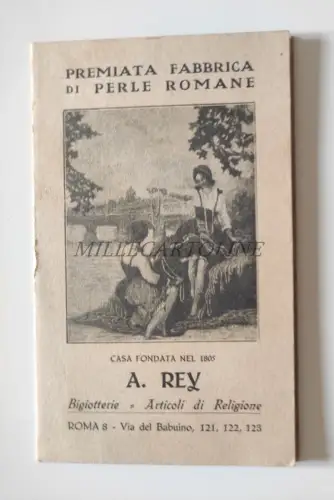 A. KÖNIG PERLENFABRIK ROM MODESCHMUCK - Kleines Werbe-Faltblatt