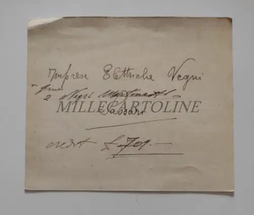 G. THURLOW INDUSTRIELLES ELEKTROTECHNISCHES BÜRO ROM - Werbekarton