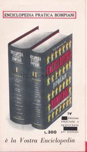 PRAKTISCHE ENZYKLOPÄDIE BOMPIANI - IV Ausgabe 1941 Werbebroschüre