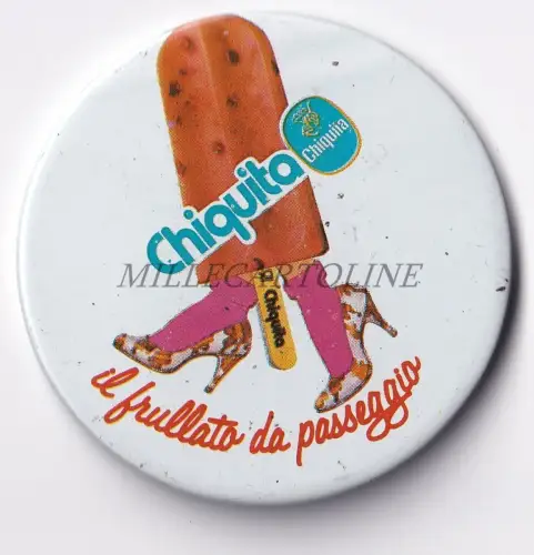 CHIQUITA - Der Spaziergänger-Shake, runde Brosche