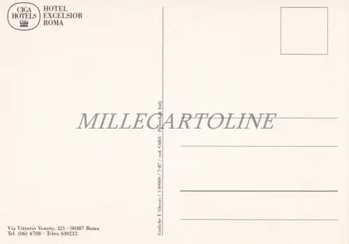 EXCELSIOR HOTEL ROME - Via Veneto Roma - Postkarte
