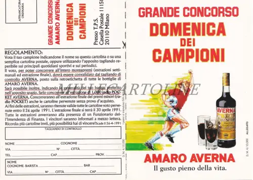 GROSSER WETTBEWERB SONNTAG DER MEISTER - Postkarte Amaro Averna Pressing Italien1