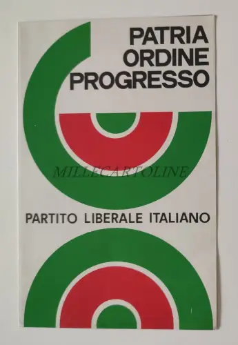 PLI PARTEI LIBERALE ITALIANO - Patria Ordre Progresso, Aldo Bozzi