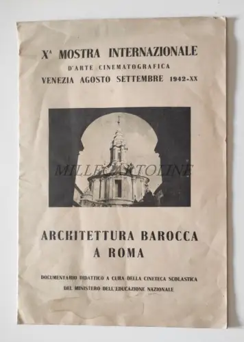 BAROCKE ARCHITEKTUR IN ROM - Broschüre für die X. Filmausstellung Venedig 1942