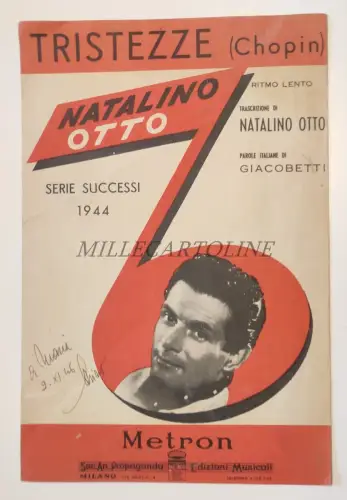 TRISTEZZE CHOPIN - Natalino Otto, Giacobetti, Partitur Metron 1944