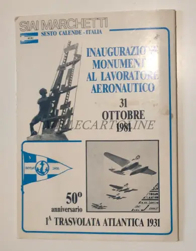 EINWEIHUNG LUFTFAHRTDENKMAL 1981 Faltprogramm SIAI Marchetti