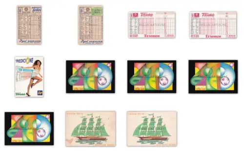 TOTOCALCIO - Lot 4 Karten, 1 Zopfkarte, 6 Postkarten