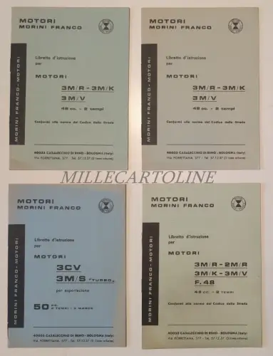 MOTORI MORINI FRANCO CASALECCHIO DI RENO BOLOGNA - 4 Broschüren