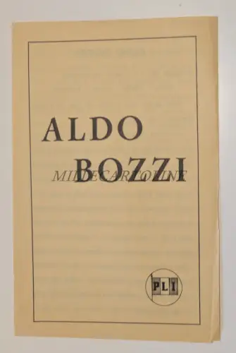 ALDO BOZZI - Broschüre Partito Liberale Italiano, PLI