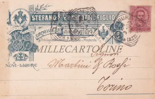 NOVI LIGURE - Stefano Pernigotti & Figlio, Postkarte 1900