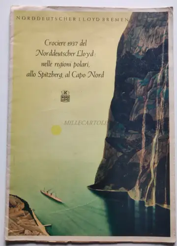 NORDDEUTSCHER LLOYD BREMEN - Polo Nordkap Spitzberg 1937 Prospekt 20 Seiten