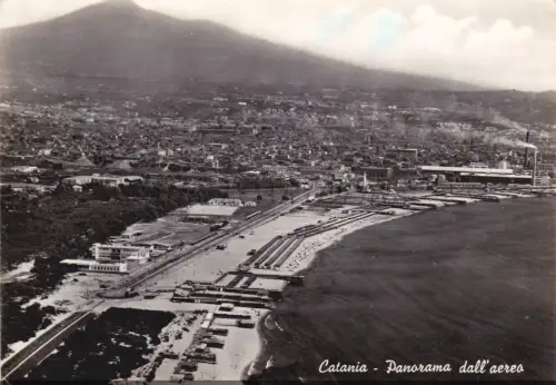 CATANIA - Panorama aus dem Flugzeug, Postkarte