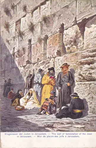 PALÄSTINA - Jerusalem, Die Klagemauer, Postkarte F.Perlberg