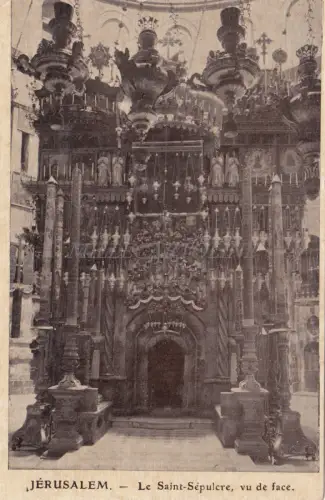 PALÄSTINA - Jerusalem, Heiliges Grab von vorne gesehen, Postkarte