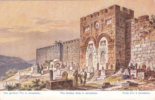 PALÄSTINA - Jerusalem, Das Goldene Tor, Postkarte F.Perlberg