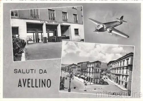HASELNUSS - GRUSS AUS - KASERNE UND FLUGZEUG 1958