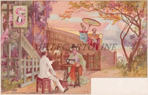 SINGER - La Geisha, Haselnussladen, Postkarte GB Conti