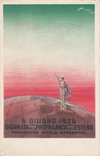 * MAILAND - Fondazione N.Bonservizi perr la Propaganda au extrano, Ill.Mazza 1926