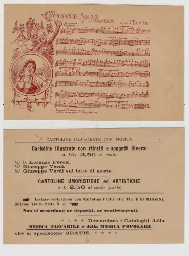 #PUB. FÜR MUSIKBILDKARTEN - FRÖHLICHE BÄUERINNEN - G. Tarditi