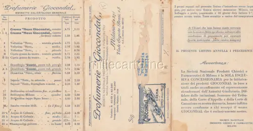 MAILAND, FALTBARE PARFÜMERIE GIOONDAL, 1928 m
