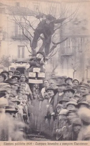 NEAPEL - Politische Wahlen 1909 - Compare Lisandro e Muncienzo - Postkarte