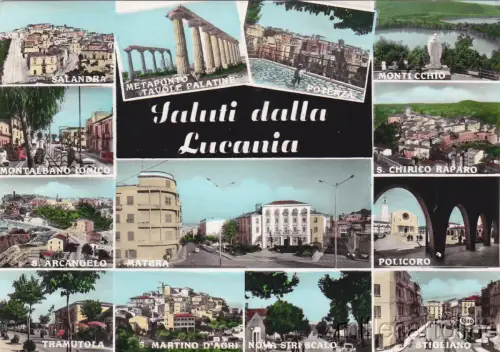 * LUCANIA - Panorami delle citudades, Da S.Arcangelo 1972