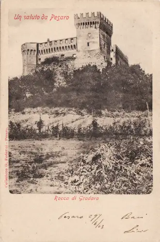 #PESARO: UN SALUTO DA / ROCCA DI GRADARA - 1903